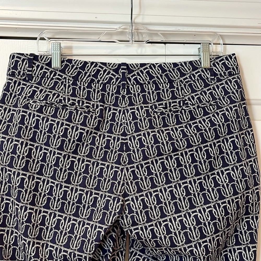 J. Crew navy nautical rope knot cafe capri pant Sz 10 - Picture 5 of 7